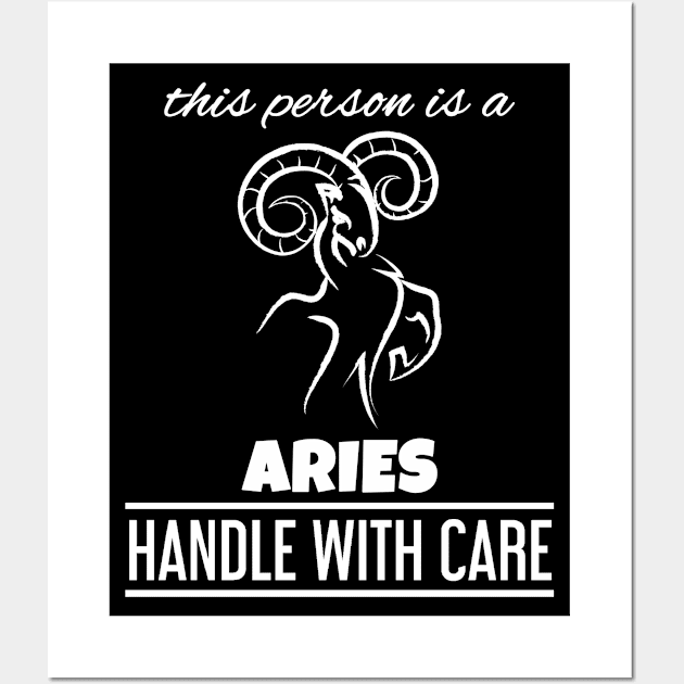 Aries (♈︎) -- Handle with care Wall Art by Moment Of Joy